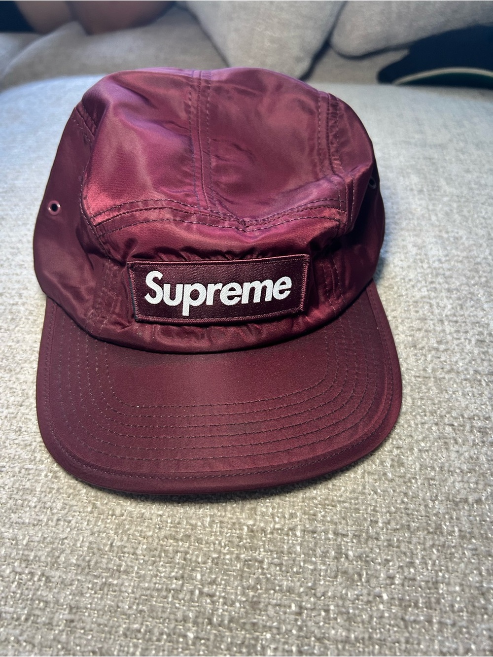 Supreme Men's Wine 5-Panel Camp Cap